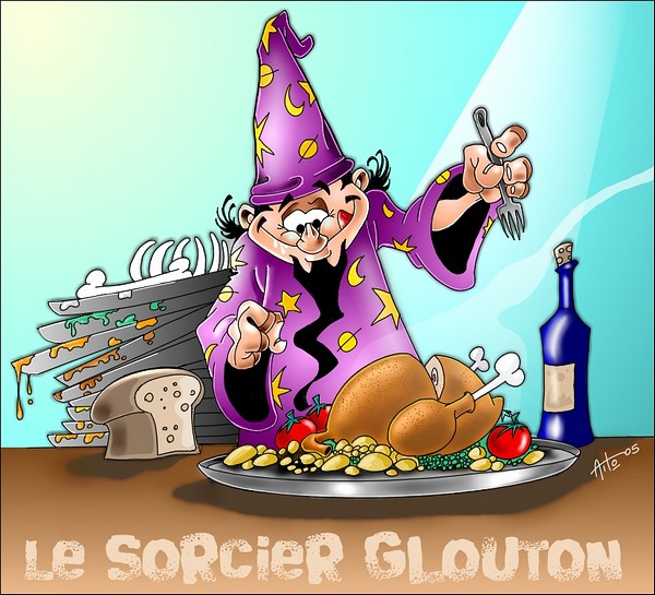 sorcier glouton par Ato